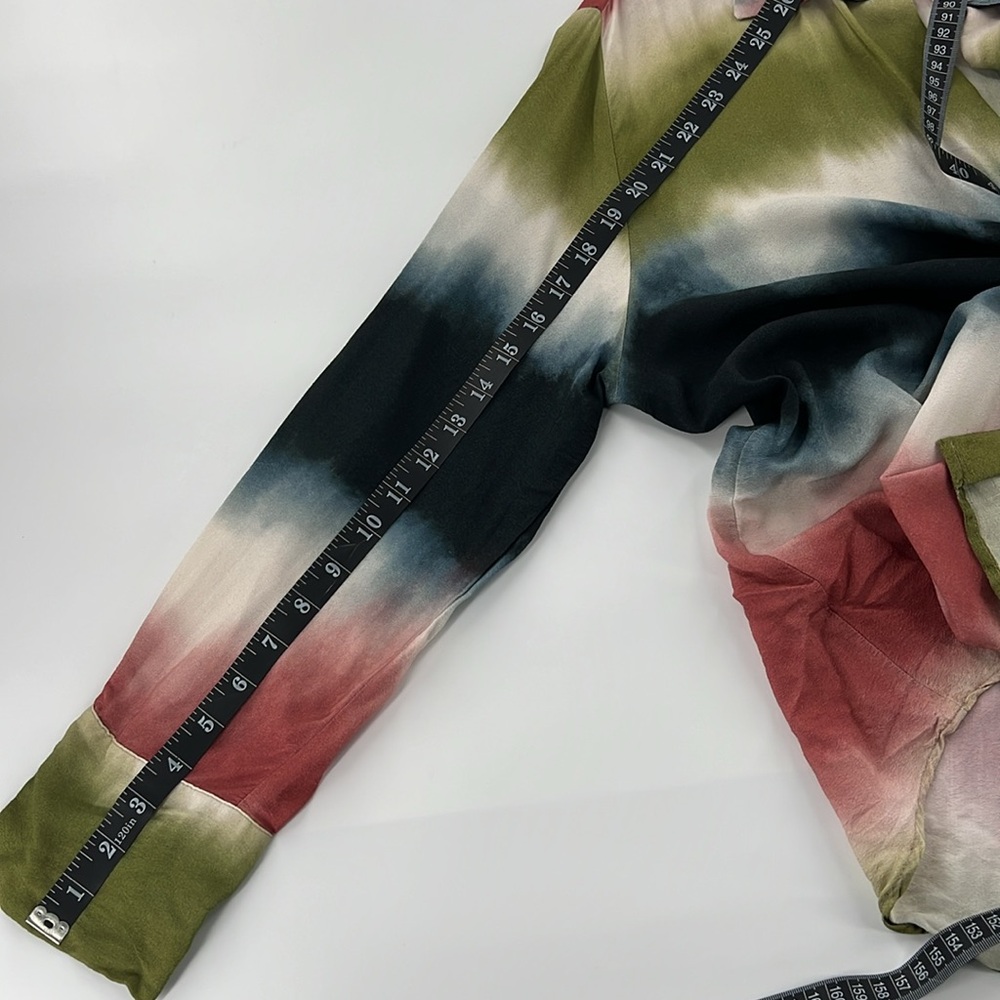 Zara womens Multicolor Tie-Dye dopamine viscose Shirt XL - Picture 7 of 8